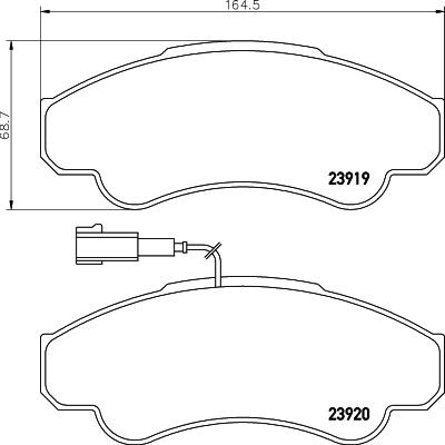 HELLA PAGID 8DB 355 010-401 - Bremžu uzliku kompl., Disku bremzes autodraugiem.lv