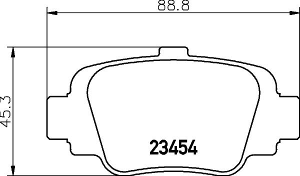 HELLA PAGID 8DB 355 011-551 - Bremžu uzliku kompl., Disku bremzes autodraugiem.lv