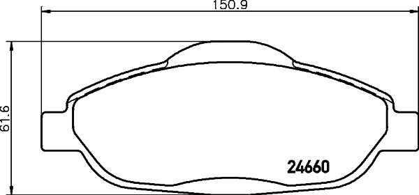 HELLA PAGID 8DB 355 013-911 - Bremžu uzliku kompl., Disku bremzes autodraugiem.lv