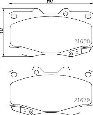 HELLA PAGID 8DB 355 027-171 - Bremžu uzliku kompl., Disku bremzes autodraugiem.lv