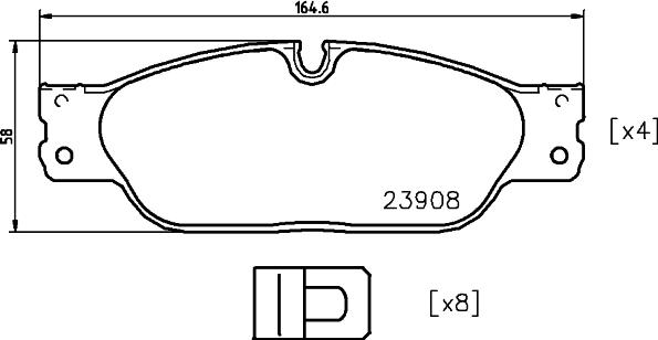 HELLA PAGID 8DB 355 012-251 - Bremžu uzliku kompl., Disku bremzes autodraugiem.lv