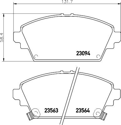 HELLA PAGID 8DB 355 017-171 - Bremžu uzliku kompl., Disku bremzes autodraugiem.lv