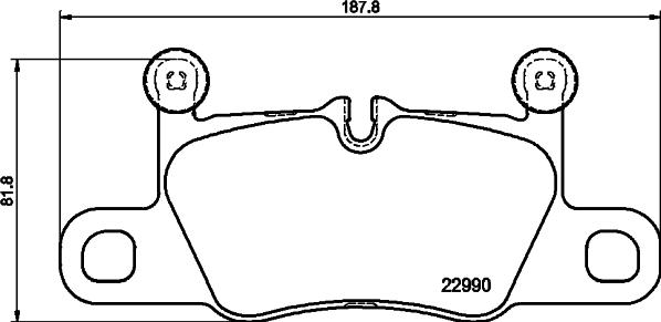 HELLA PAGID 8DB355039821 - Bremžu uzliku kompl., Disku bremzes autodraugiem.lv