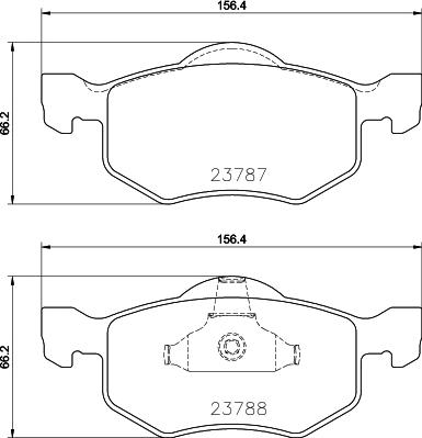 HELLA PAGID 8DB355039271 - Bremžu uzliku kompl., Disku bremzes autodraugiem.lv