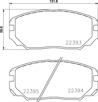 HELLA PAGID 8DB 355 024-891 - Bremžu uzliku kompl., Disku bremzes autodraugiem.lv