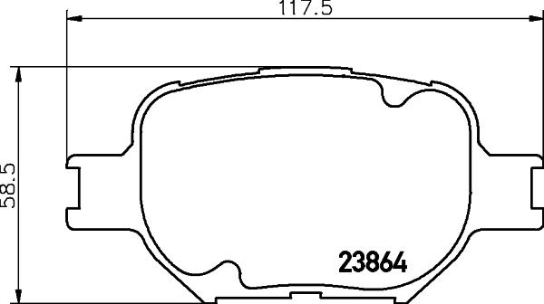 HELLA PAGID 8DB 355 024-201 - Bremžu uzliku kompl., Disku bremzes autodraugiem.lv