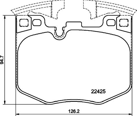 HELLA PAGID 8DB 355 025-951 - Bremžu uzliku kompl., Disku bremzes autodraugiem.lv