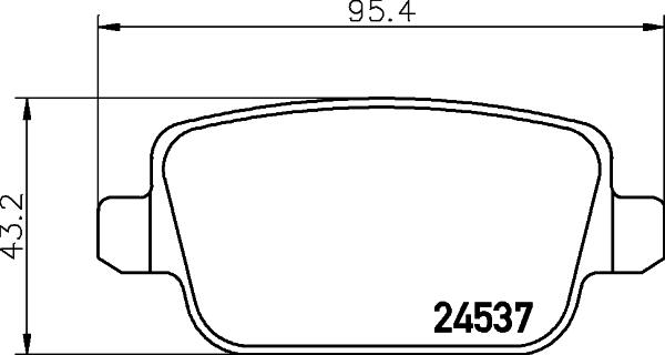 HELLA PAGID 8DB 355 025-371 - Bremžu uzliku kompl., Disku bremzes autodraugiem.lv