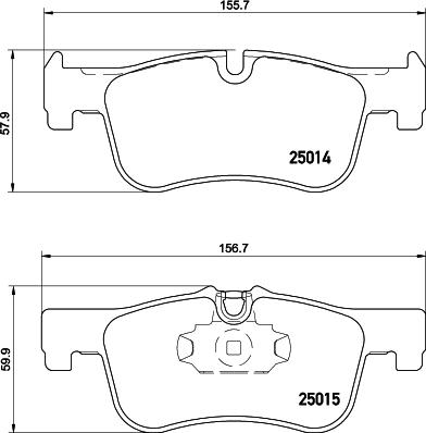 HELLA PAGID 8DB 355 020-201 - Bremžu uzliku kompl., Disku bremzes autodraugiem.lv