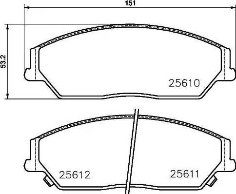 DJ Parts BP2104 - Bremžu uzliku kompl., Disku bremzes autodraugiem.lv