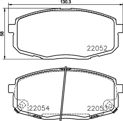 HELLA PAGID 8DB 355 021-991 - Bremžu uzliku kompl., Disku bremzes autodraugiem.lv