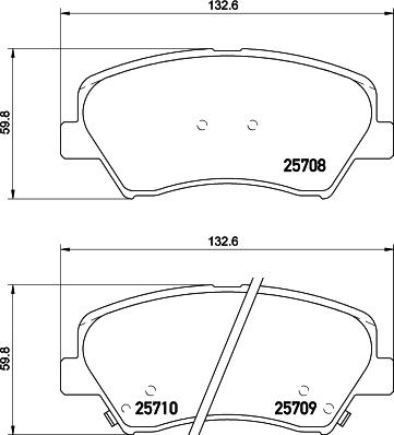 HELLA PAGID 8DB 355 028-911 - Bremžu uzliku kompl., Disku bremzes autodraugiem.lv