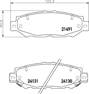 HELLA PAGID 8DB 355 027-001 - Bremžu uzliku kompl., Disku bremzes autodraugiem.lv