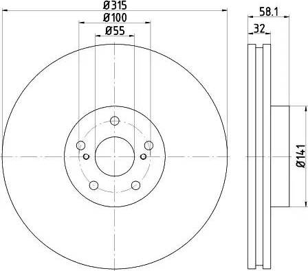 Brake Engineering DI955713S - Bremžu diski autodraugiem.lv