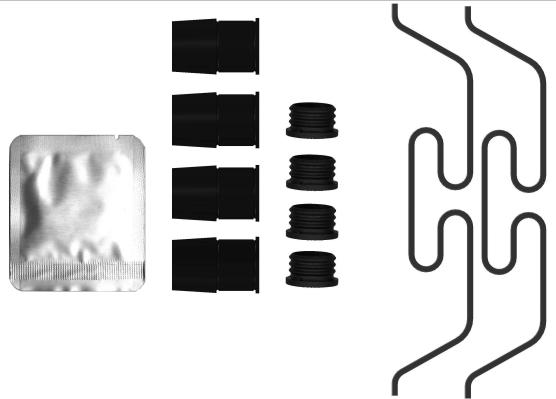 HELLA PAGID 8DZ 355 206-881 - Piederumu komplekts, Bremžu suports autodraugiem.lv