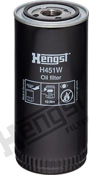 Hengst Filter H451W - Eļļas filtrs autodraugiem.lv