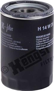 Hengst Filter H14W26 - Eļļas filtrs autodraugiem.lv