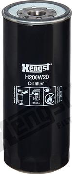 Hengst Filter H200W20 - Eļļas filtrs autodraugiem.lv