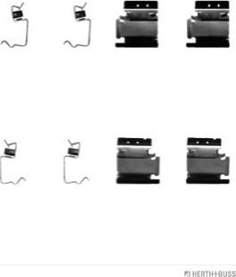 Herth+Buss Jakoparts J3662014 - Piederumu komplekts, Disku bremžu uzlikas autodraugiem.lv