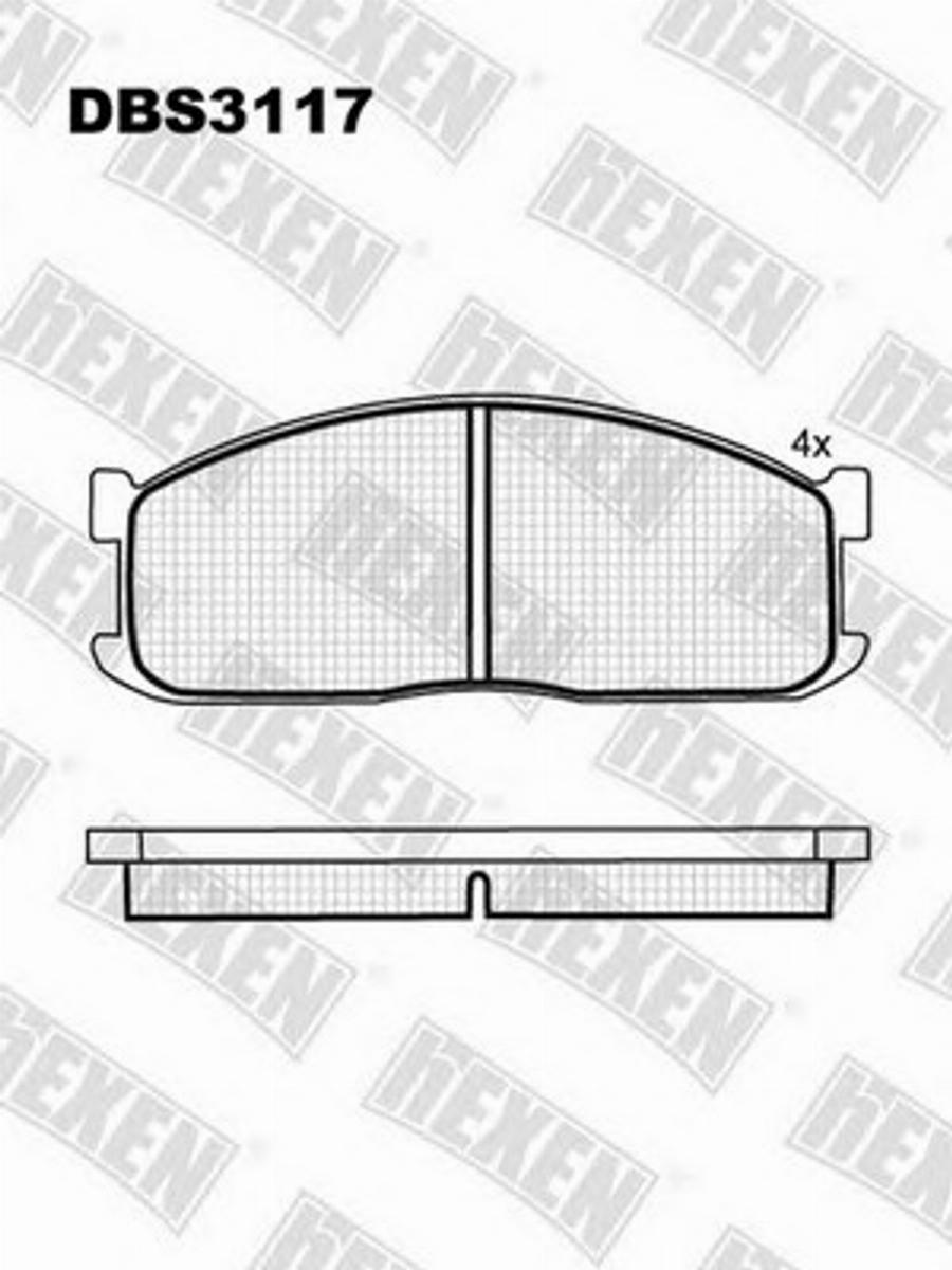 Hexen DBS3117 - Bremžu uzliku kompl., Disku bremzes autodraugiem.lv