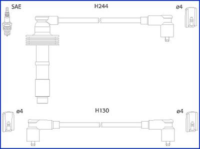 Hitachi 134549 - Augstsprieguma vadu komplekts autodraugiem.lv