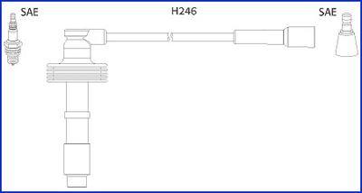 HITACHI 134560 - Augstsprieguma vadu komplekts autodraugiem.lv