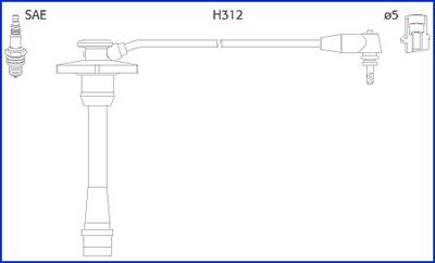 Hitachi 134130 - Augstsprieguma vadu komplekts autodraugiem.lv