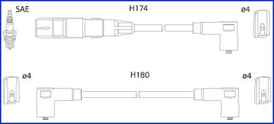 Hitachi 134808 - Augstsprieguma vadu komplekts autodraugiem.lv