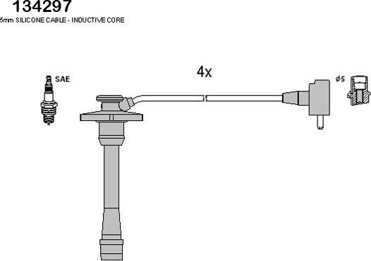 Hitachi 134297 - Augstsprieguma vadu komplekts autodraugiem.lv