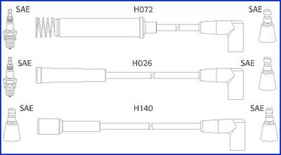 Hitachi 134202 - Augstsprieguma vadu komplekts autodraugiem.lv
