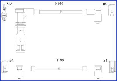 Hitachi 134700 - Augstsprieguma vadu komplekts autodraugiem.lv