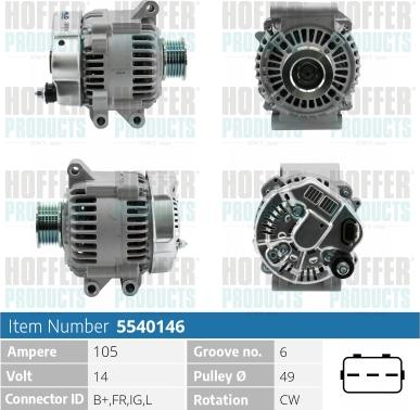 Hoffer H5540146 - Ģenerators autodraugiem.lv