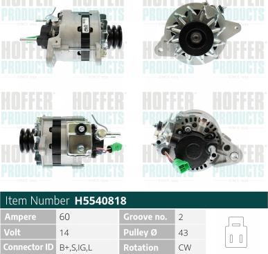 Hoffer H5540818 - Ģenerators autodraugiem.lv