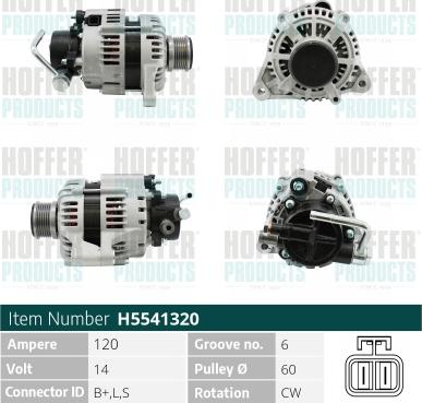 Hoffer H5541320G - Ģenerators autodraugiem.lv