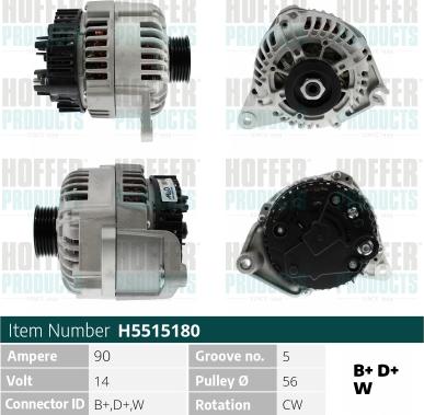 Hoffer H5515180 - Ģenerators autodraugiem.lv