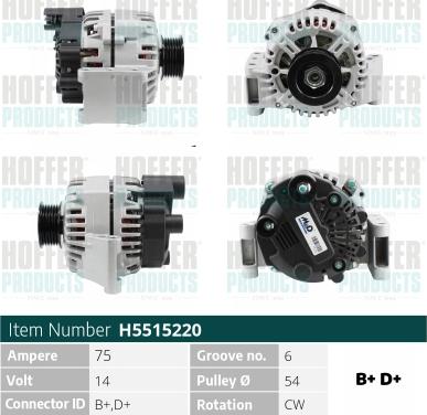 Hoffer H5515220 - Ģenerators autodraugiem.lv