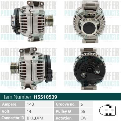 Hoffer H5510539 - Ģenerators autodraugiem.lv