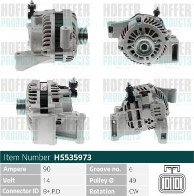 Hoffer H5535973 - Ģenerators autodraugiem.lv