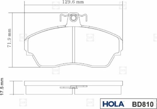 Hola BD810 - Bremžu uzliku kompl., Disku bremzes autodraugiem.lv