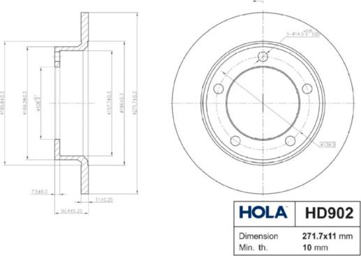Hola HD902 - Bremžu diski autodraugiem.lv