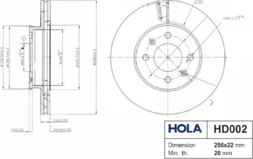 Hola HD002 - Bremžu diski autodraugiem.lv