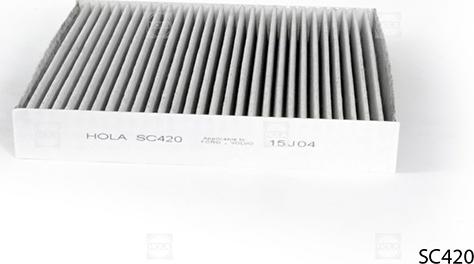 Hola SC420 - Filtrs, Salona telpas gaiss autodraugiem.lv