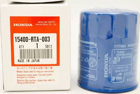 Honda 15400-RTA-003 - Eļļas filtrs autodraugiem.lv