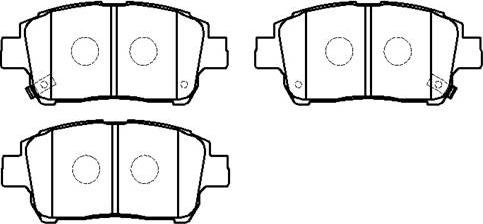 Japanparts PA275MK - Bremžu uzliku kompl., Disku bremzes autodraugiem.lv