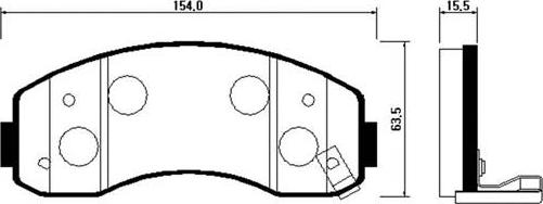 DJ Parts BP1354 - Bremžu uzliku kompl., Disku bremzes autodraugiem.lv