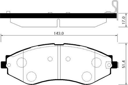 Roulunds Rubber 846281 - Bremžu uzliku kompl., Disku bremzes autodraugiem.lv