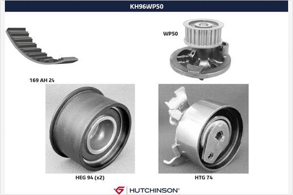 Hutchinson KH 96WP50 - Ūdenssūknis + Zobsiksnas komplekts autodraugiem.lv