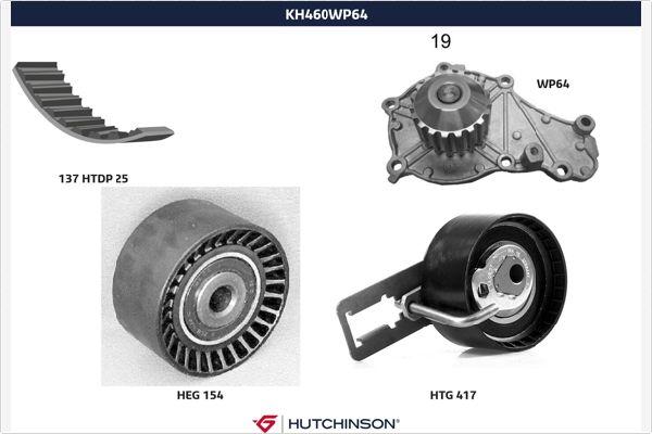 Hutchinson KH 460WP64 - Ūdenssūknis + Zobsiksnas komplekts autodraugiem.lv