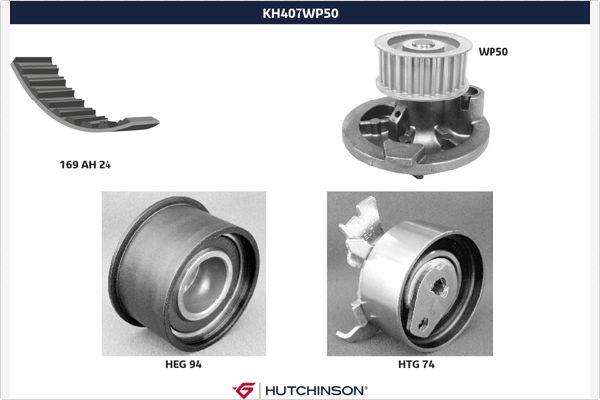 Hutchinson KH 407WP50 - Ūdenssūknis + Zobsiksnas komplekts autodraugiem.lv