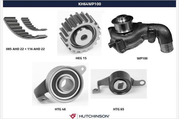 Hutchinson KH 64WP100 - Ūdenssūknis + Zobsiksnas komplekts autodraugiem.lv